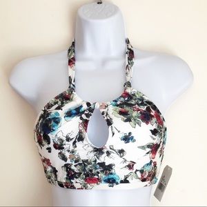 Sea Angel Size Medium Floral Print Halter Swim Top‎